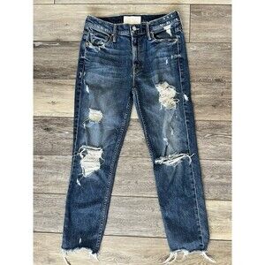 MOTHER Superior Denim The SINNER High Rise Jeans ICE CREAM YOU SCREAM Size 26
